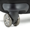 4 dual-wheel sets provide 360-degree maneuverability in tight spaces