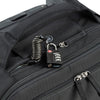 Lock and cable to secure and tether the bag. Computer compartment now includes Lockable YKK® RC Fuse Zippers