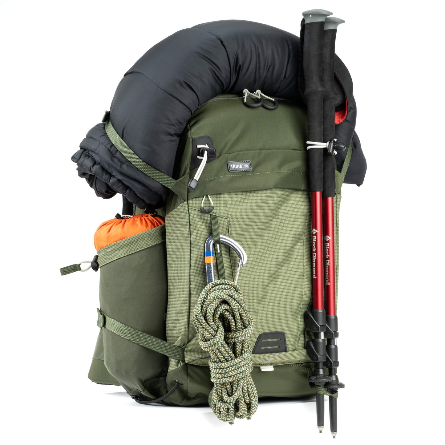 
                  
                    Daisy chain, ice axe loops, and additional lash points for expanding your carry capacity
                  
                