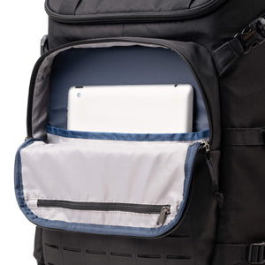 Front pocket fits an 10” tablet