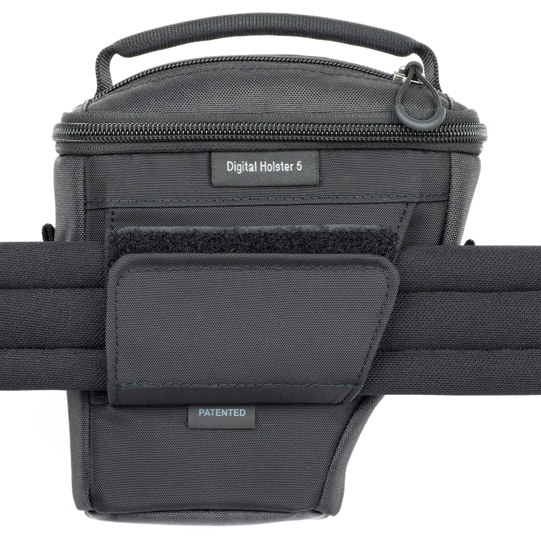 Attachment on back for connection to any Think Tank belt or belt pack, and select backpack waist belts