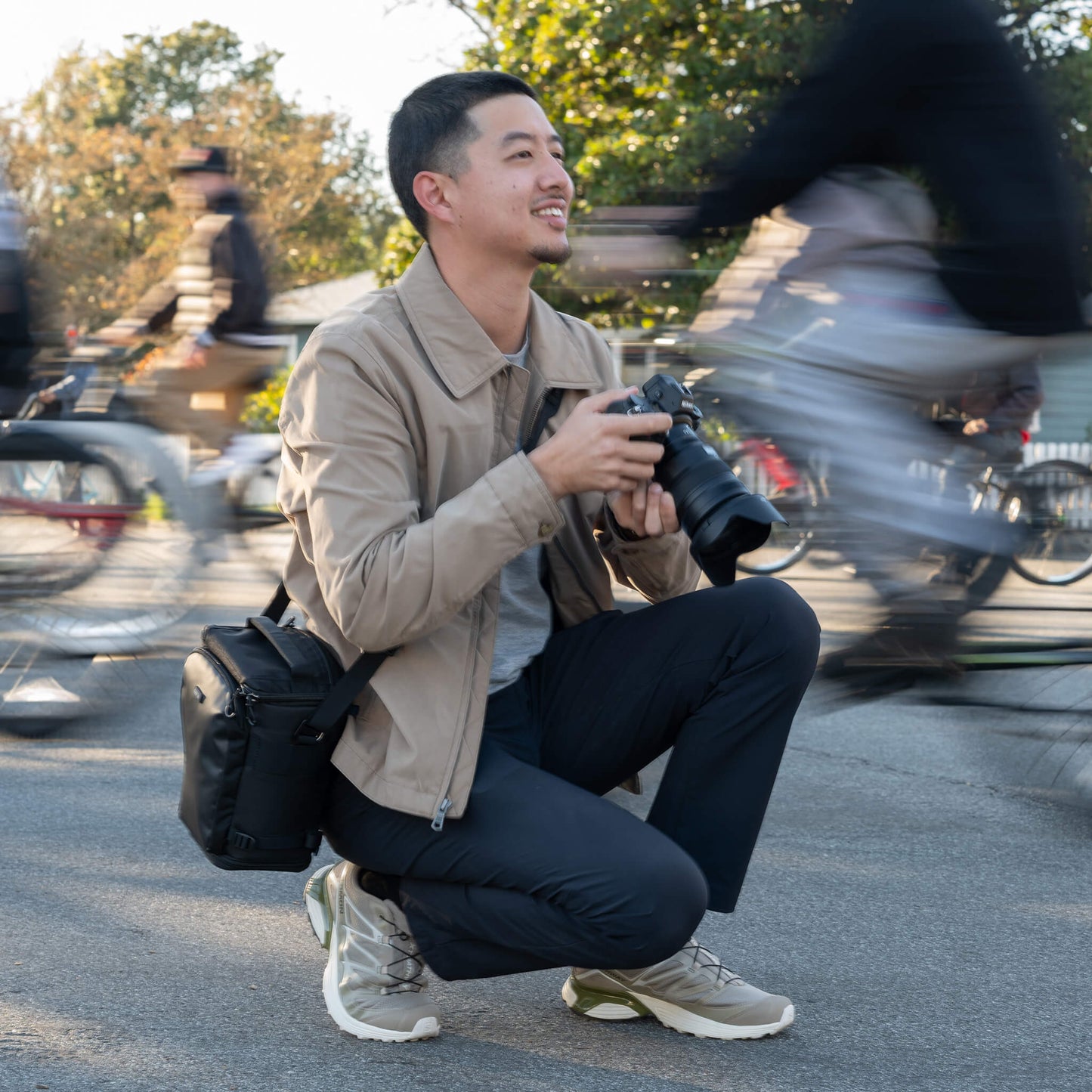 Photographer using a Digital Holster