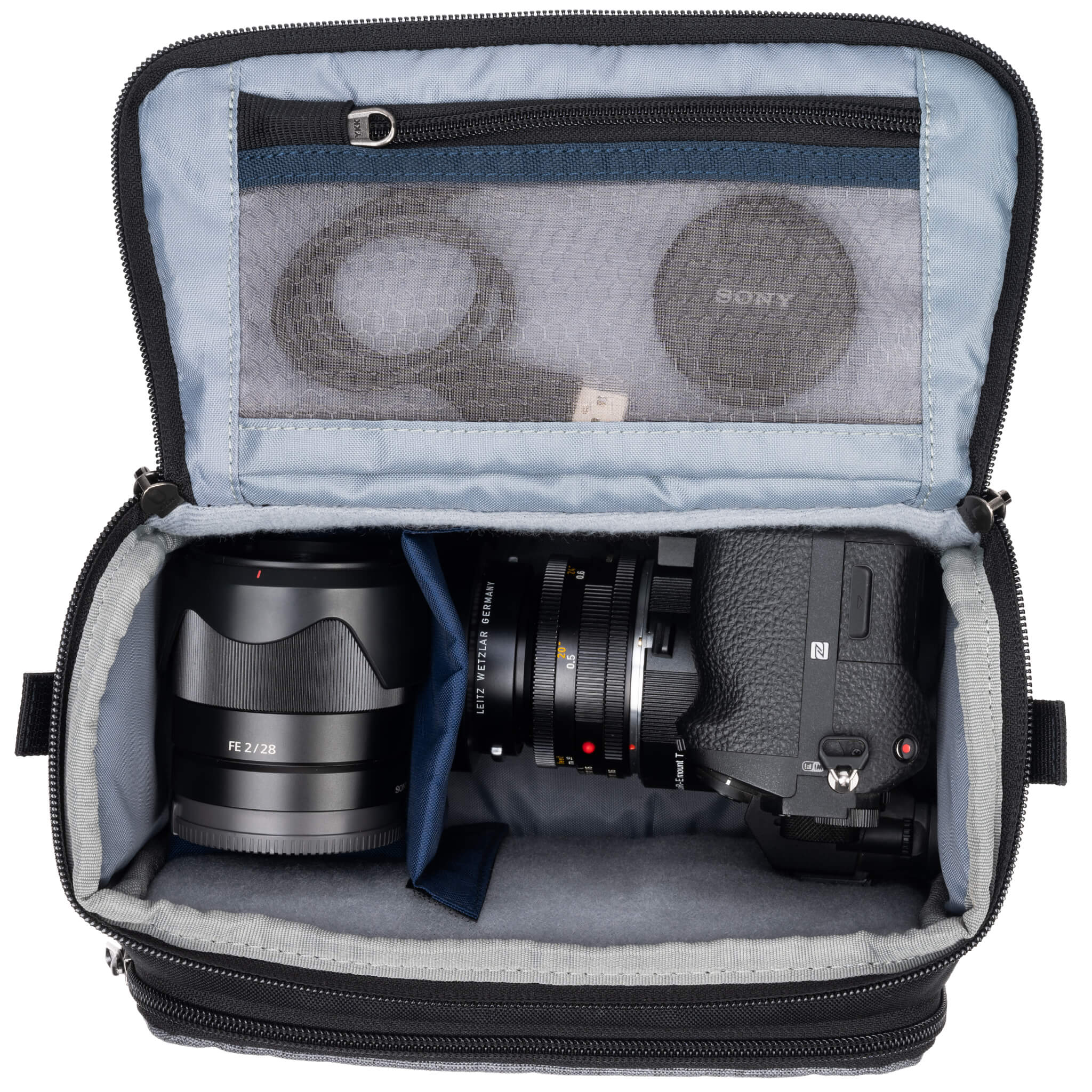 Camera outlet lenses and camera bag