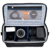 Fits one standard mirrorless body plus 2 to 3 lenses: short to medium f/4 zooms or short to medium primes.