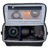 Fits one standard mirrorless body plus 2 to 3 lenses: short to medium f/4 zooms or short to medium primes.