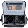 Fits one standard mirrorless body plus 2 to 4 lenses: short to medium f/4 and f/2.8 zooms or short to medium primes.