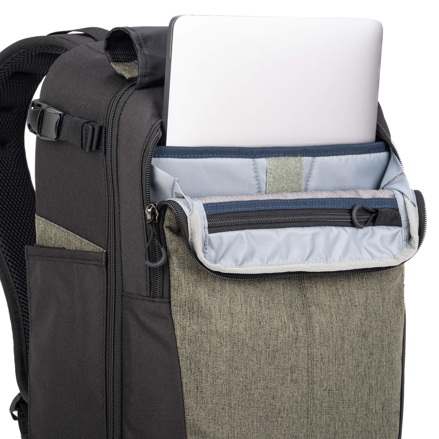 
                  
                    Dedicated foam-protected sleeve fits most 14” laptops
                  
                