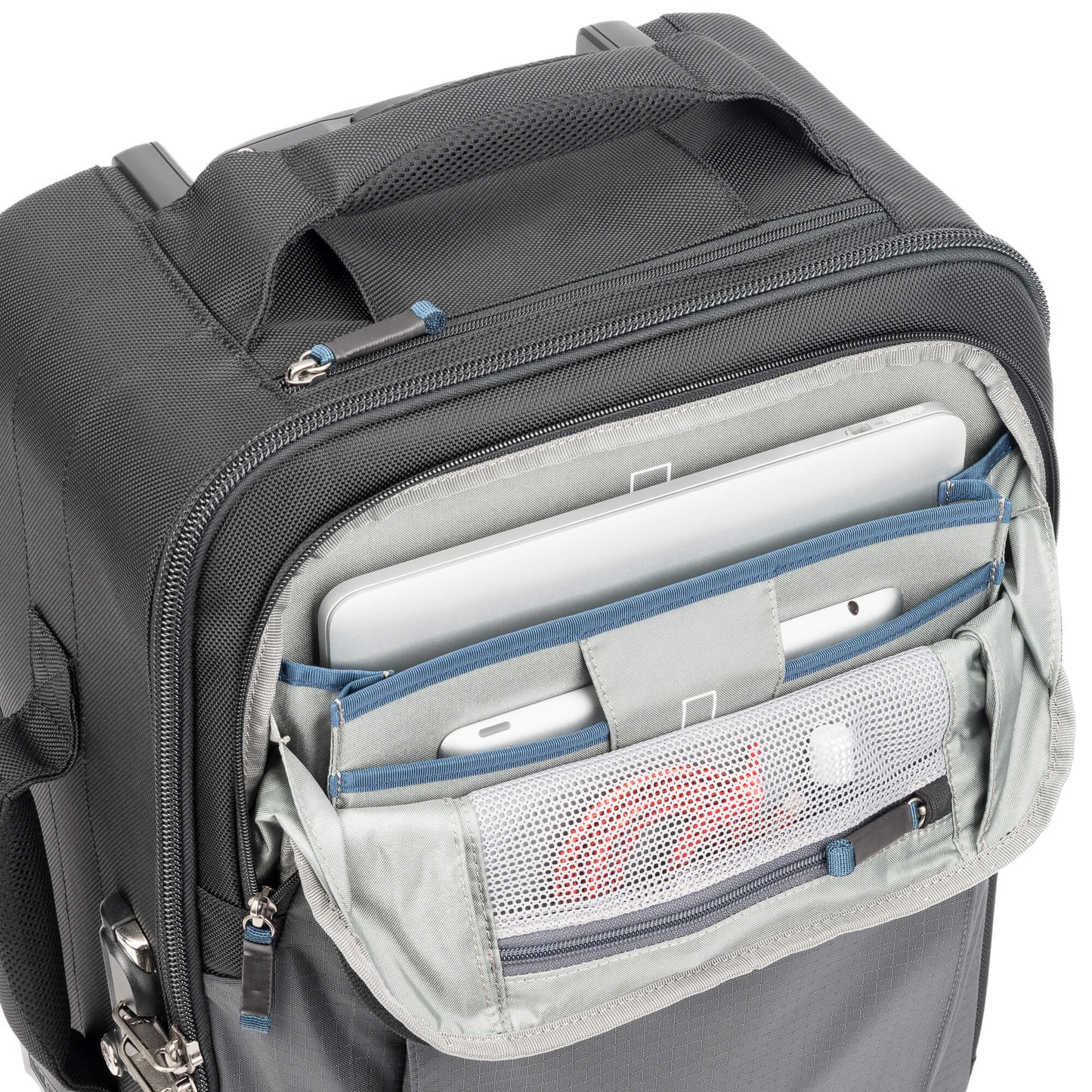 
                  
                    Front expandable pocket with computer and iPad sleeves
                  
                