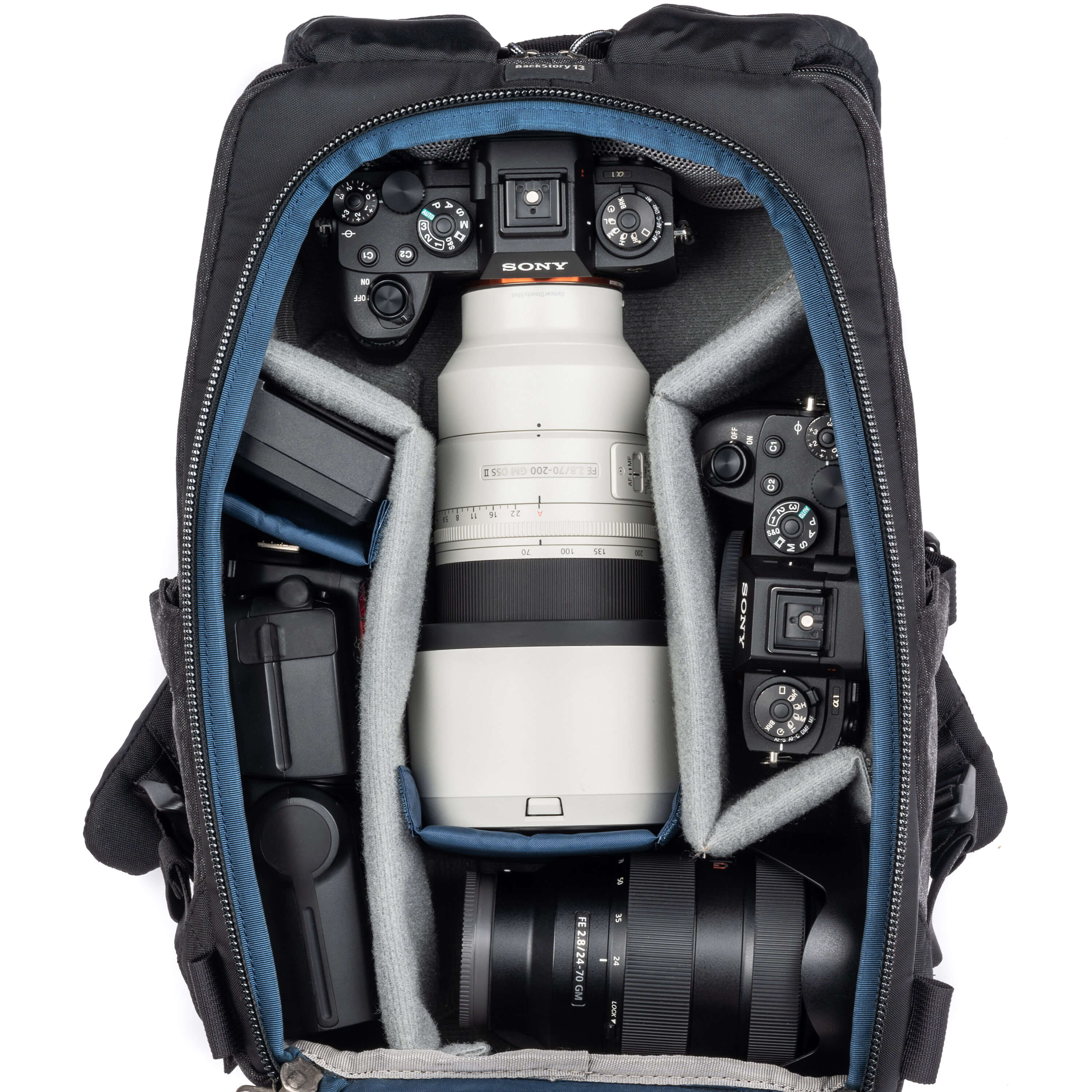 BackStory 13 Camera Backpack - Top panel and rear panel access to gear ...