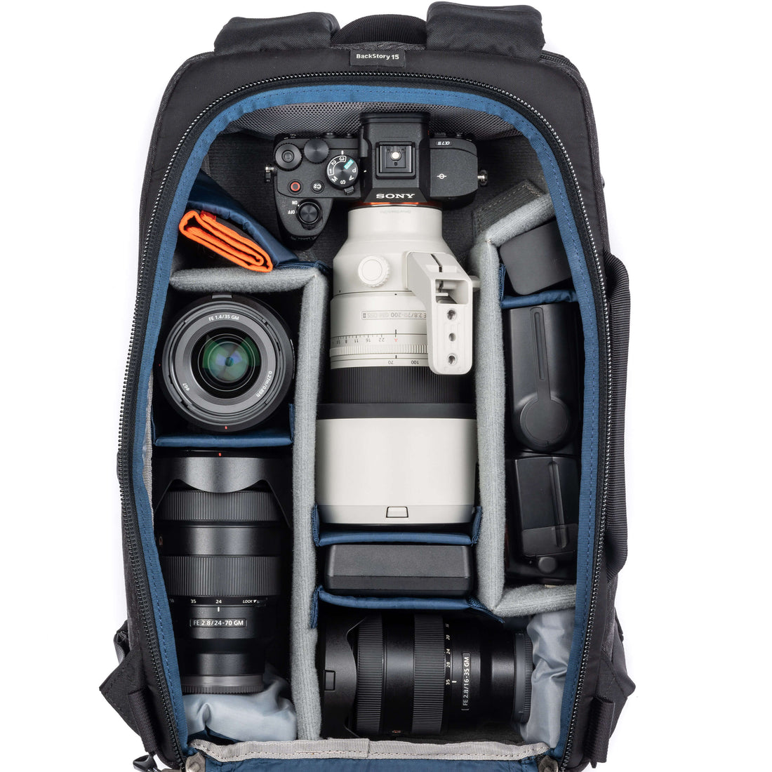 BackStory 15 Camera Backpack - Top panel and rear panel access to gear ...