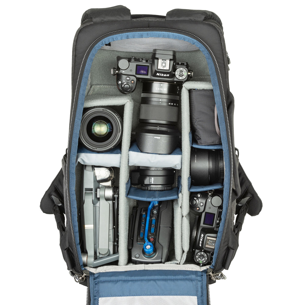 BackStory 15 Camera Backpack - Top panel and rear panel access to