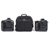 Utility bag for diverse carry options: most gripped DSLRs, 1–2 small lenses or 2 camera GoPro Kit